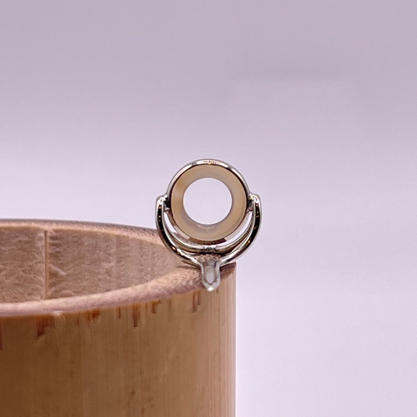 9mm Clear Agate Fly Rod Stripping Guide - Bright Nickel Silver Frame #0062