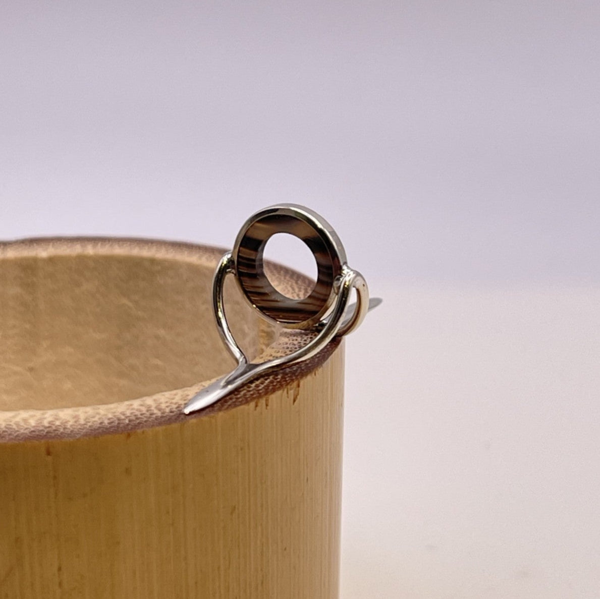 10mm Choice Banded Agate Fly Rod Stripping Guide Bright Nickel Silver Frame