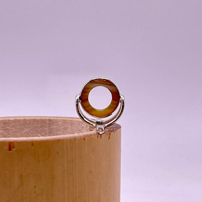 10mm Choice Banded Agate Fly Rod Stripping Guide - Bright Nickel Silver Frame #0103