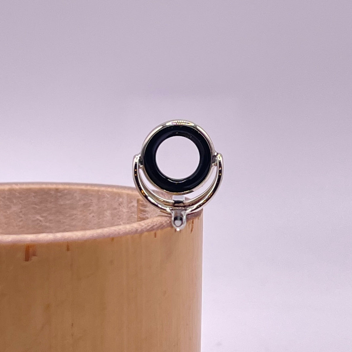 10mm Black Agate/Onyx Fly Rod Stripping Guide - Dark Nickel Silver Frame  #0115