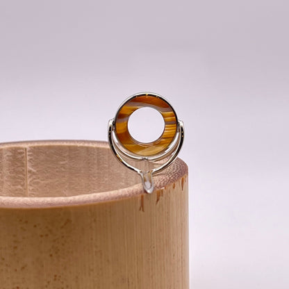 12mm Choice Agate Fly Rod Stripping Guide - Bright Nickel Silver Frame #0081