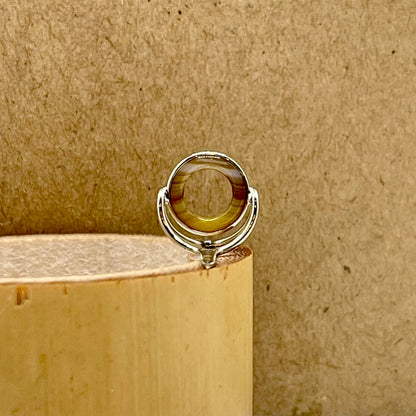 10mm Choice Banded Agate Fly Rod Stripping Guide - Bright Nickel Silver Frame #0103