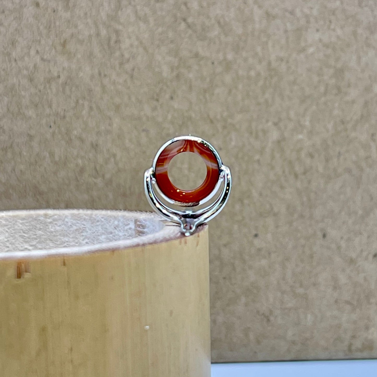 9mm Agate Fly Rod Stripping Guide - Bright Nickel Silver Frame #0075