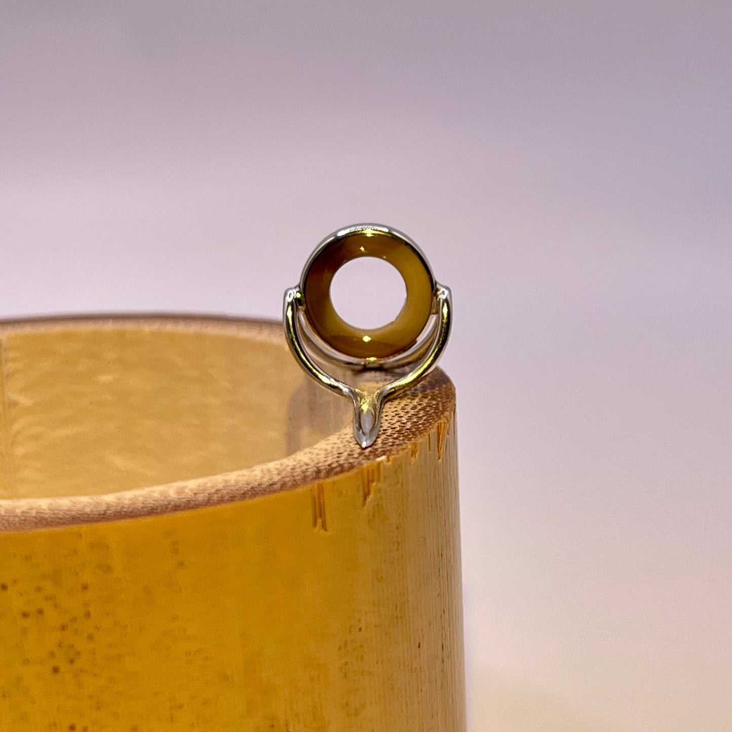 9mm Agate Fly Rod Stripping Guide Bright Nickel Silver Frame #0077