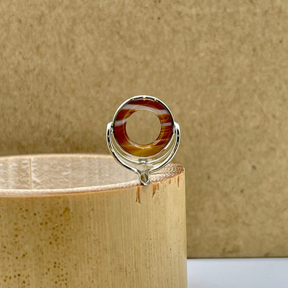 12mm Choice Agate Fly Rod Stripping Guide - Bright Nickel Silver Frame #0081