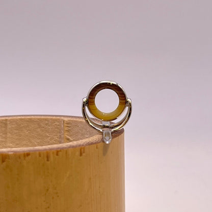 10mm Choice Agate Fly Rod Stripping Guide - Bright Nickel Silver Frame #0092