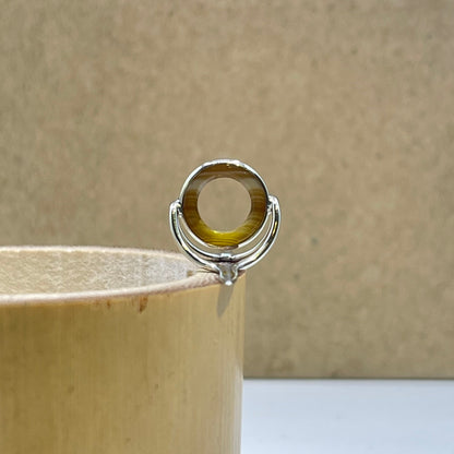 10mm Banded Agate Fly Rod Stripping Guide - Bright Nickel Silver Frame #0073