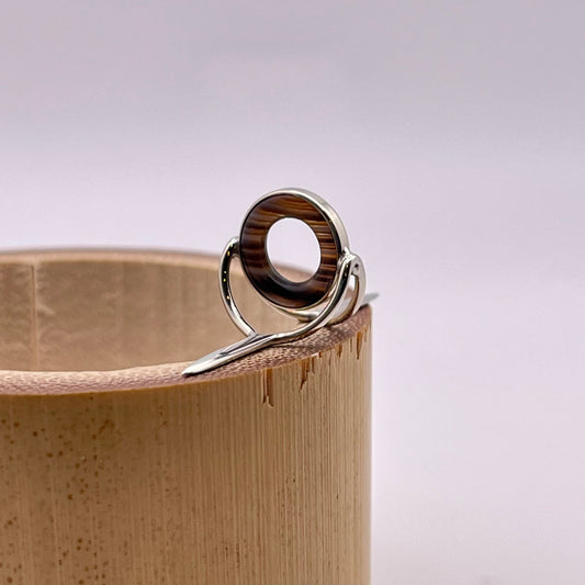 10mm Choice Agate Fly Rod Stripping Guide - Bright Nickel Silver Frame #0082