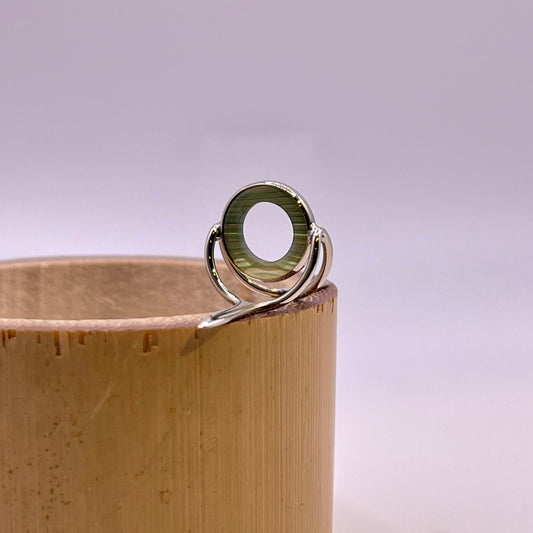 10mm Choice Agate Fly Rod Stripping Guide - Bright Nickel Silver Frame #0071