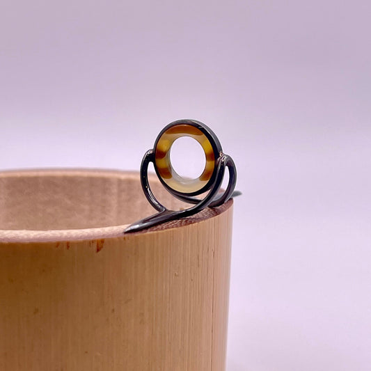 10mm Choice Agate Fly Rod Stripping Guide - Dark Nickel Silver Frame #0068