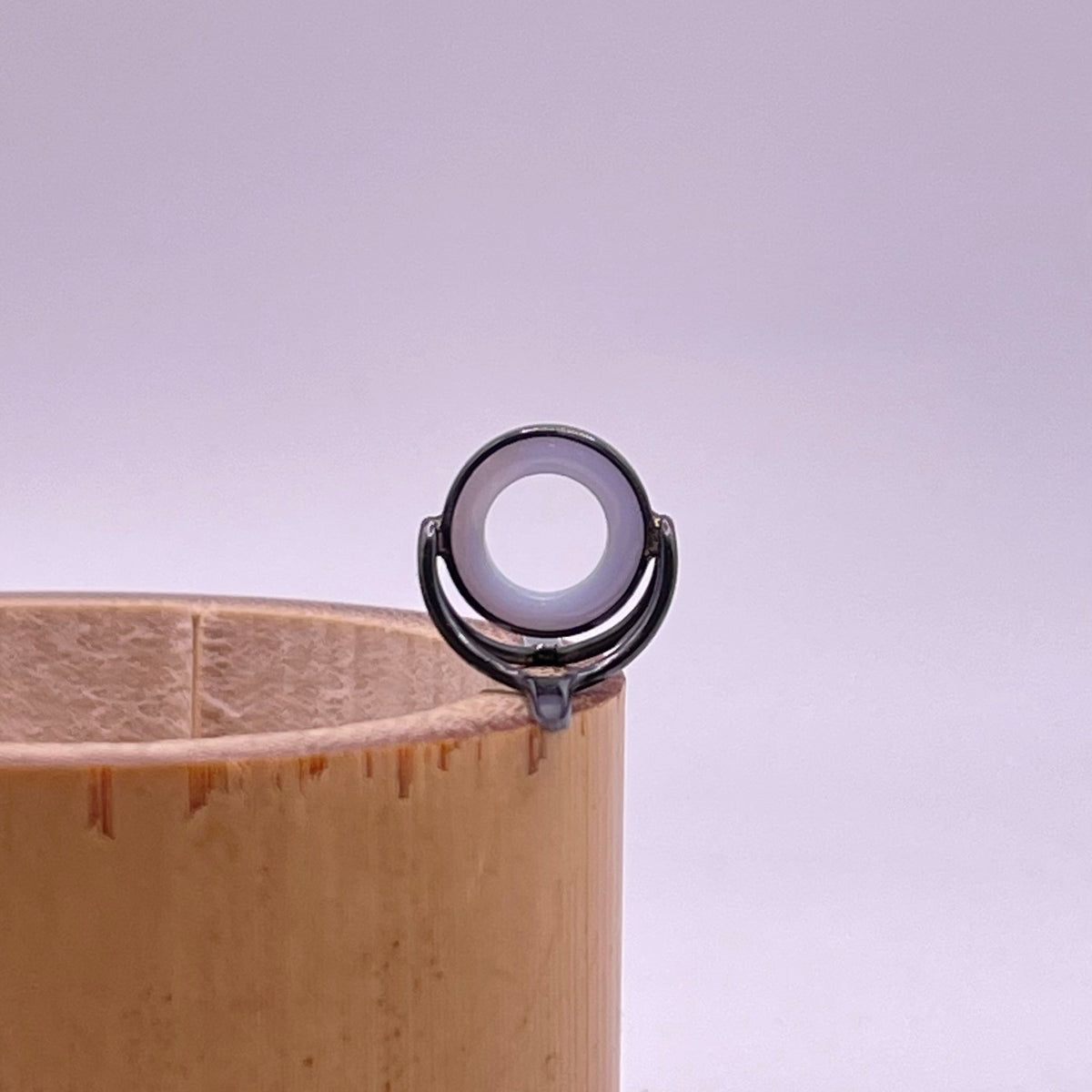 10mm Frost Agate Fly Rod Stripping Guide - Dark Nickel Silver Frame #0106