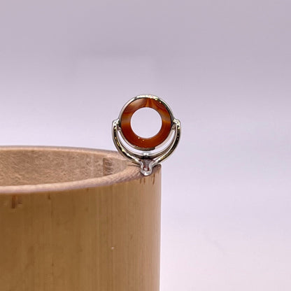 9mm Agate Fly Rod Stripping Guide - Bright Nickel Silver Frame #0075