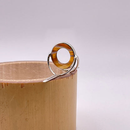 12mm Choice Agate Fly Rod Stripping Guide - Bright Nickel Silver Frame #0081