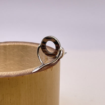 10mm Choice Banded Agate Fly Rod Stripping Guide Bright Nickel Silver Frame